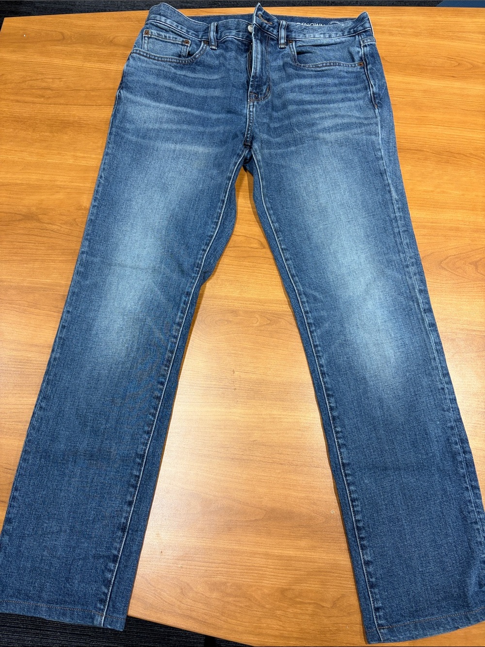 Outerknown Men's Straight-Leg Denim Jeans - Medium Blue Wash